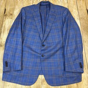 Carlo Barbera Unstructured Blazer Sport Coat Windowpane Glen Plaid Bespoke 46S